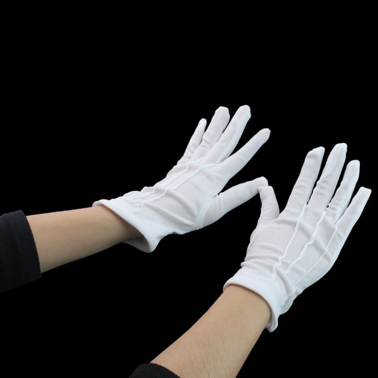 Треугольник белый ритуал инструмент перчатки полиэстер Получать партия выпускной вечер ювелирные изделия производительность магия водитель защищать